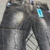 Calça Jeans Jogador Preta/Cinza