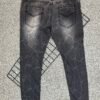 Calça Jeans Jogador Preta/Cinza