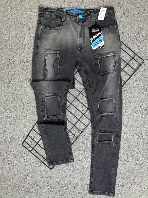 Calça Jeans Jogador Cinza Escuro