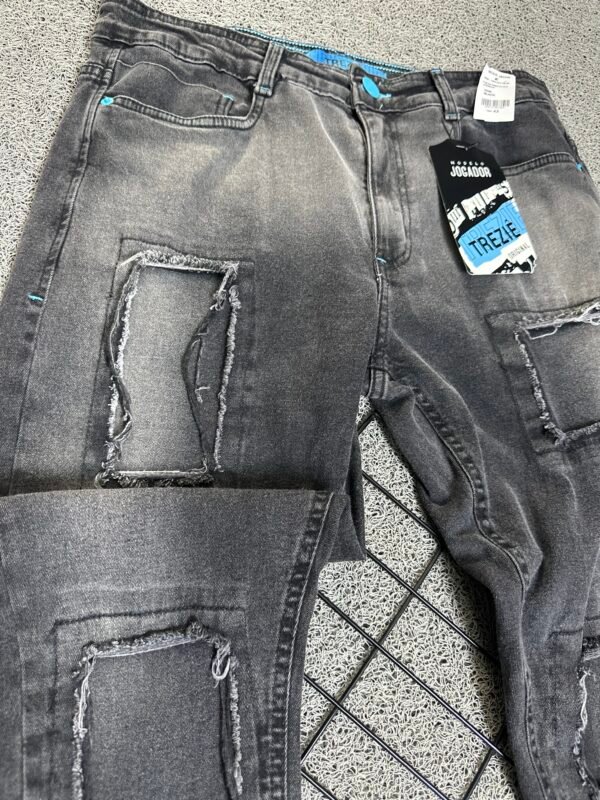 Calça Jeans Jogador Cinza Escuro